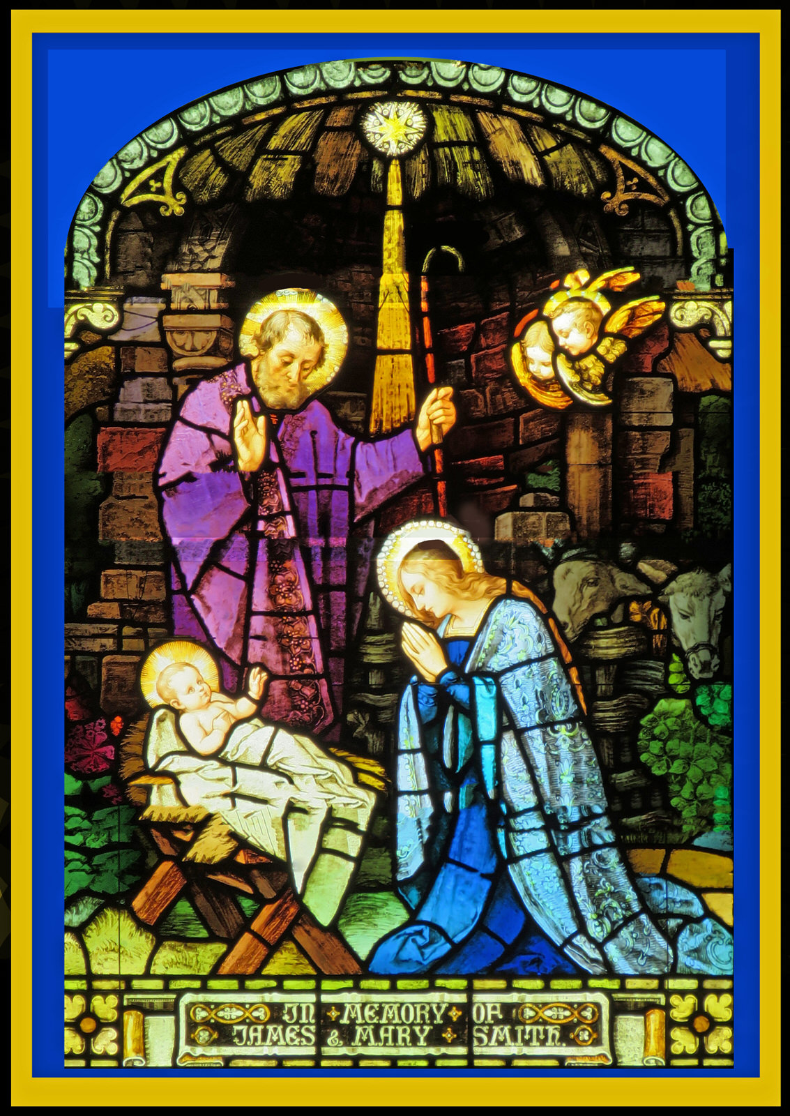 Nativity Window Detail at Saint Germaine